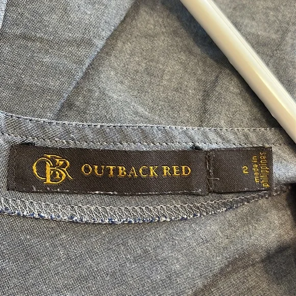 Outback Red V-Neck Chambray Dress size 2 - Picture 4 of 6